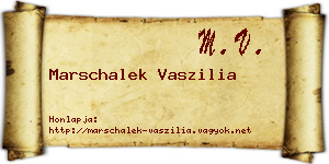 Marschalek Vaszilia névjegykártya